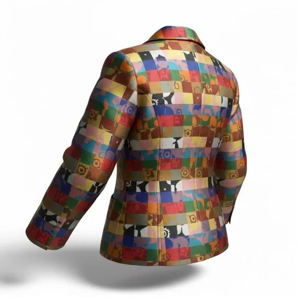 Akris multicolor geometric print blazer - Picture 3 of 11